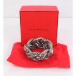 Lara Bohinc platinum plated large plait bracelet, in dust bag and box