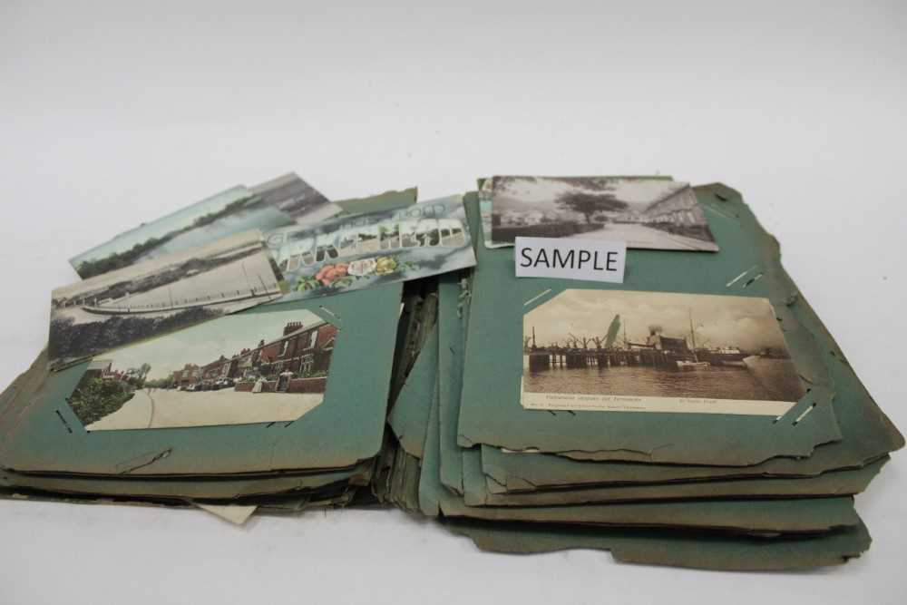 Postcard accumulation in tins and album including Collection of real photographic First World War er - Image 2 of 6