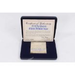 Danbury Mint- H.M. The Queen's Official Birthday Silver Ingot, serial no. 2444, in fitted case with