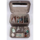 Jewellery box containing silver and other jewellery