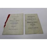 Autographs Arsenal Football Club Dinner & Dance 1937/8 at the Cafe Royal signed by players including