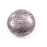 Boer War Interest - Late Victorian silver snuff or tobacco box, with engraved presentation inscripti