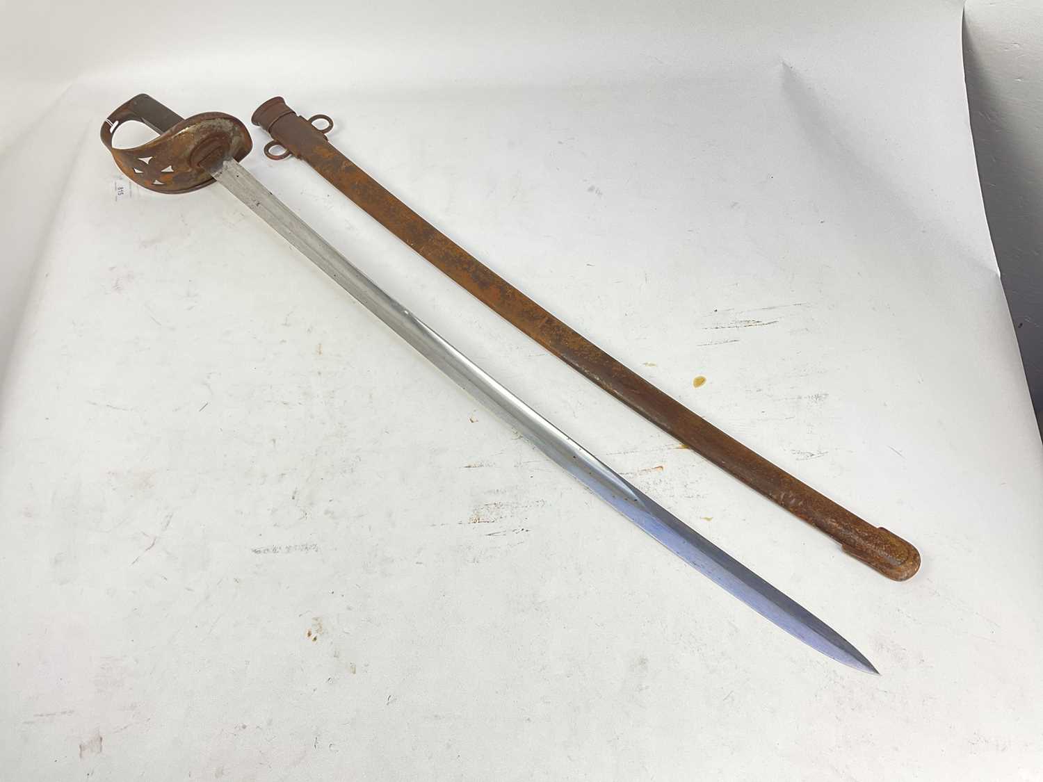 Victorian 1885 Pattern Cavalry trooper's sword with scabbard