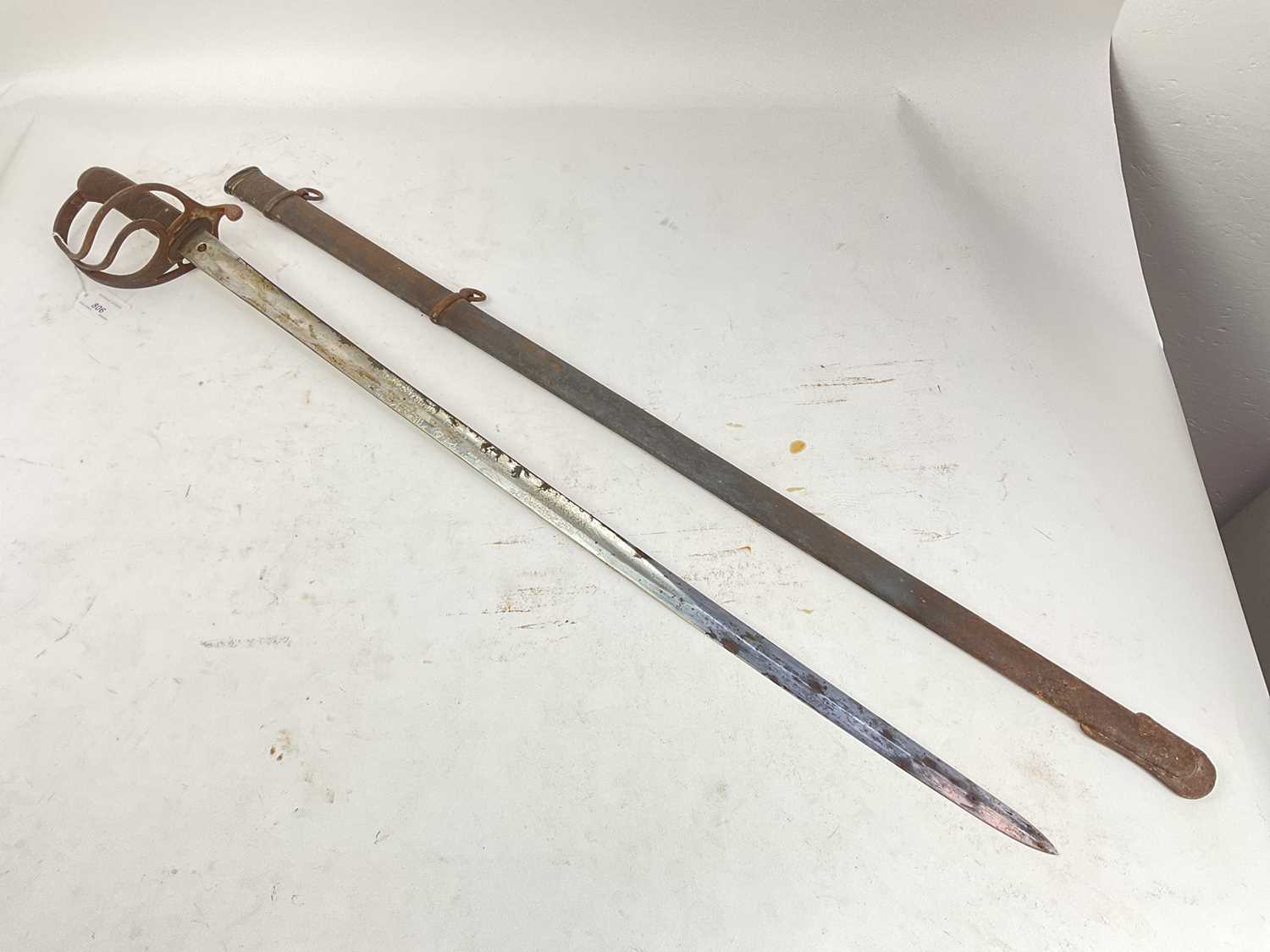 Victorian 1822 Pattern Light Cavalry officer's Wilkinson Patent solid hilt sword with regulation thr