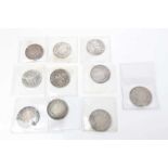 India - Mixed East India Co. silver Rupees to include Victoria YH 1840 x 8 and William IV 1835 x 2 (