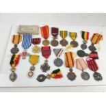 Large collection of European First and Second World War medals and decorations.