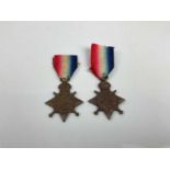 First World War 1914 'Mons Star' named to 8109 PTE. J. Peterson. 2/Conn: Rang: and a 1914 - 15 Star