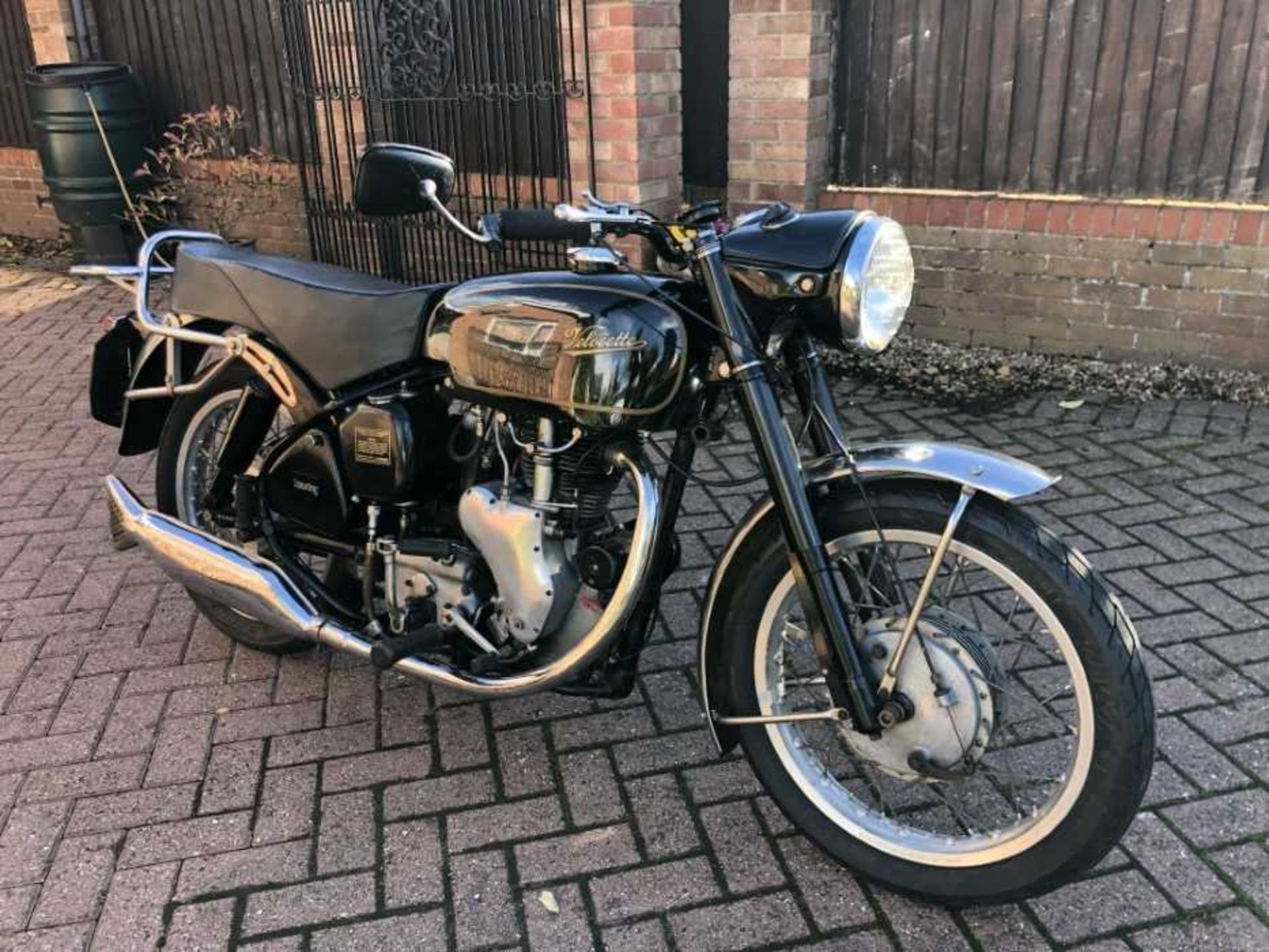 1959 Velocette 350cc motorcycle, reg. no. NSV 886, engine no. VR 2185