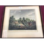 Pair of late 18th century hand-coloured aquatints by F. Jukes after W. R. Bigg - Cottage Scene near