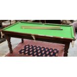 Edwardian mahogany billiards table