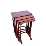 Nest of four Regency mahogany occasional tables