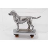 Vintage chromium plated car mascot in the form of a Labrador, 7.5cm high Provenance: the estate of