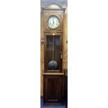 Interesting late 19th century shop regulator longcase clock