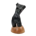 Bernard Reynolds (1915-1997) bronze figure study, stamped to shaped wooden base, numbered 5/8 and da