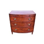 Regency mahogany bowfront chest