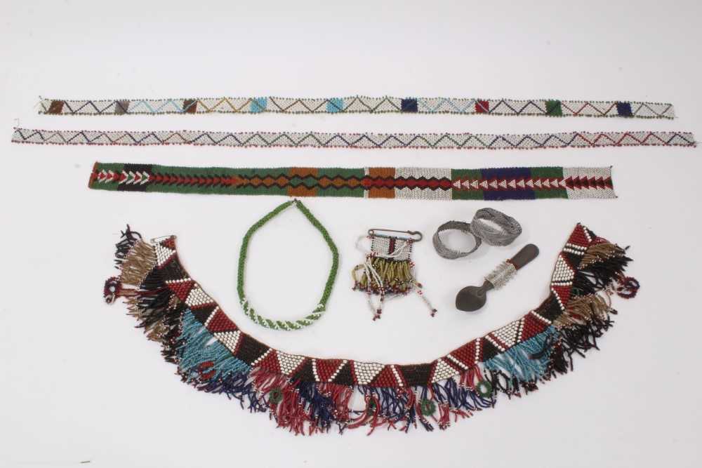 Collection of Native American beadwork items