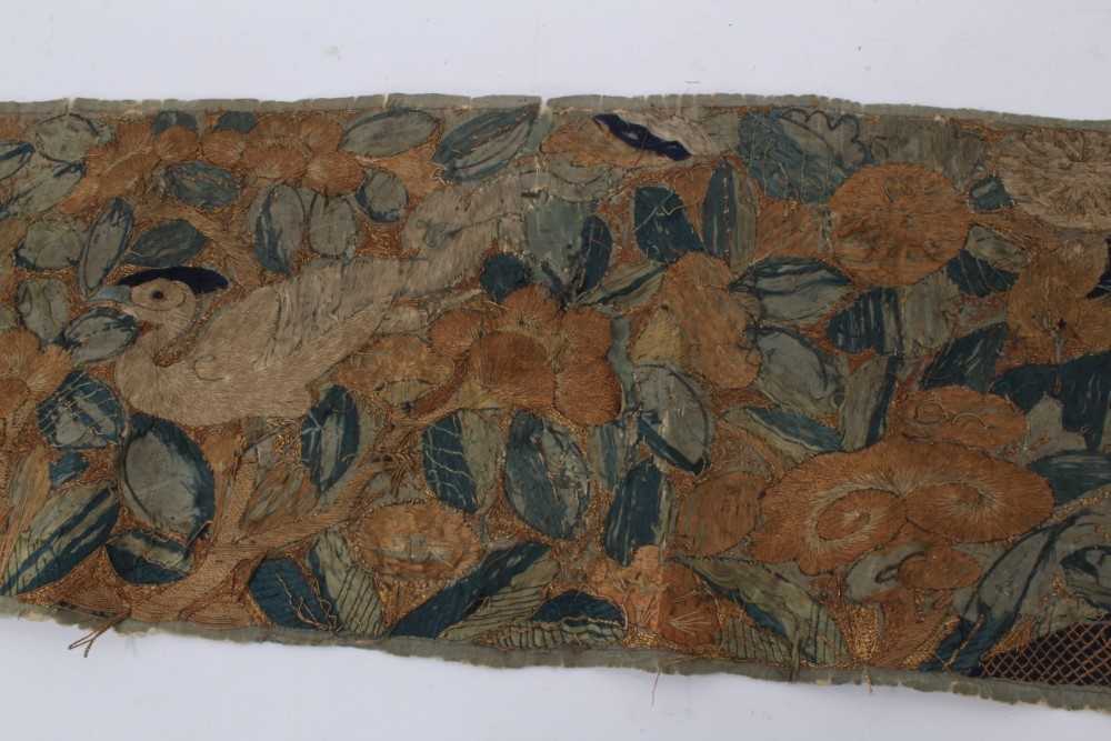 Antique Chinese embroidery scroll - Image 6 of 7