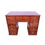 Fine George III mahogany architects desk in the manner of Gillows