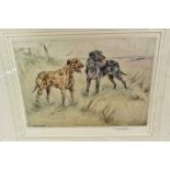 Henry Wilkinson (1921-2011) four signed limited edition coloured etchings - Pointers, Lurchers and o