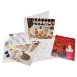 Mary Fedden, (1915 -2012), collection of six hand written cards from Mary Fedden to a friend, includ