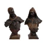 A pair of Goldscheider terracotta busts