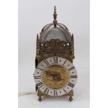 17th century-style lantern clock signed Robert Evans, Halstead, on bracket