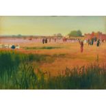 *Gerald Spencer Pryse (1882-1956) watercolour - The return from polo, Kangiwa Katsina, 54cm x 77cm,
