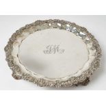 Good quality George IV silver salver by John Bridge (London 1825)