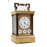 Fine Asprey brass carriage clock with complications