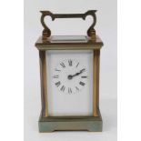 Good quality brass carriage clock. 15cm high