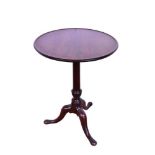 George III mahogany dished top occasional table