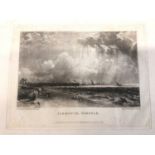 David Lucas after John Constable, mezzotint, Yarmouth, Norfolk, published 1832, image 14 x 22cm