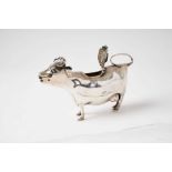 Silver cow creamer of traditional form