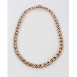 9ct white and yellow gold necklace
