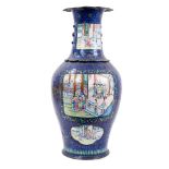 Unusually large 18th/19th century canton enamel vase