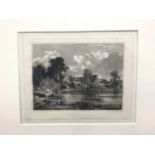 David Lucas after John Constable, mezzotint, View on the River Stour, published 1838, image 15 x 19c