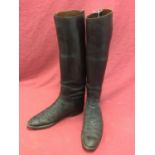 Pair of black leather Army & Navy hunting boots
