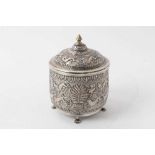 Eastern white metal pot and cover