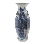 Chinese porcelain vase of hexagonal baluster form