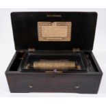 19th century Swiss music box with six airs