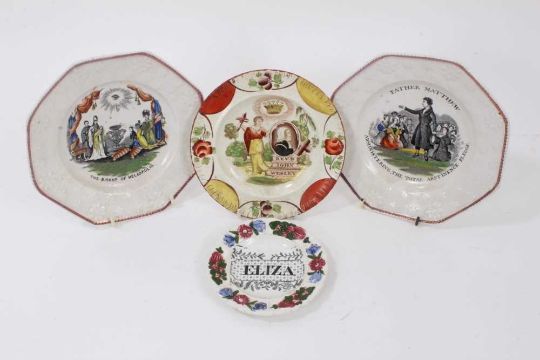 Four English pearlware dishes - Image 1 of 5