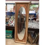 Large mirror in ornate frame, 60cm x 181cm