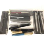 Collection of pens including Parker