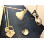 Vintage anglepoise table lamp and similar style chrome lamp (2)