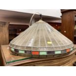 Good ceiling light with leaded and coloured decoration