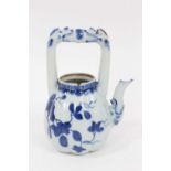 A Chinese blue and white porcelain wine pot