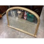 Victorian style overmantel mirror in gilt frame, 113cm x 82cm