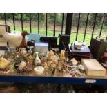 Sundry items, including David Winter cottages, pictures, an Esso petrol can, miniature sewing machin