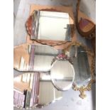 Art Deco wall mirrors, gilt framed wall mirror and others