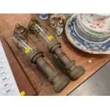 Pair of brass Great Western Railway branded oil lamps (2)